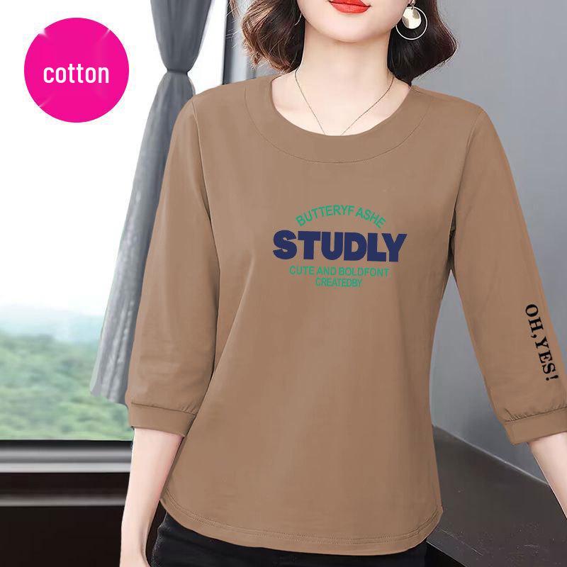 2025 Women's Summer Korean Style Loose Fit Slimming Cotton Top