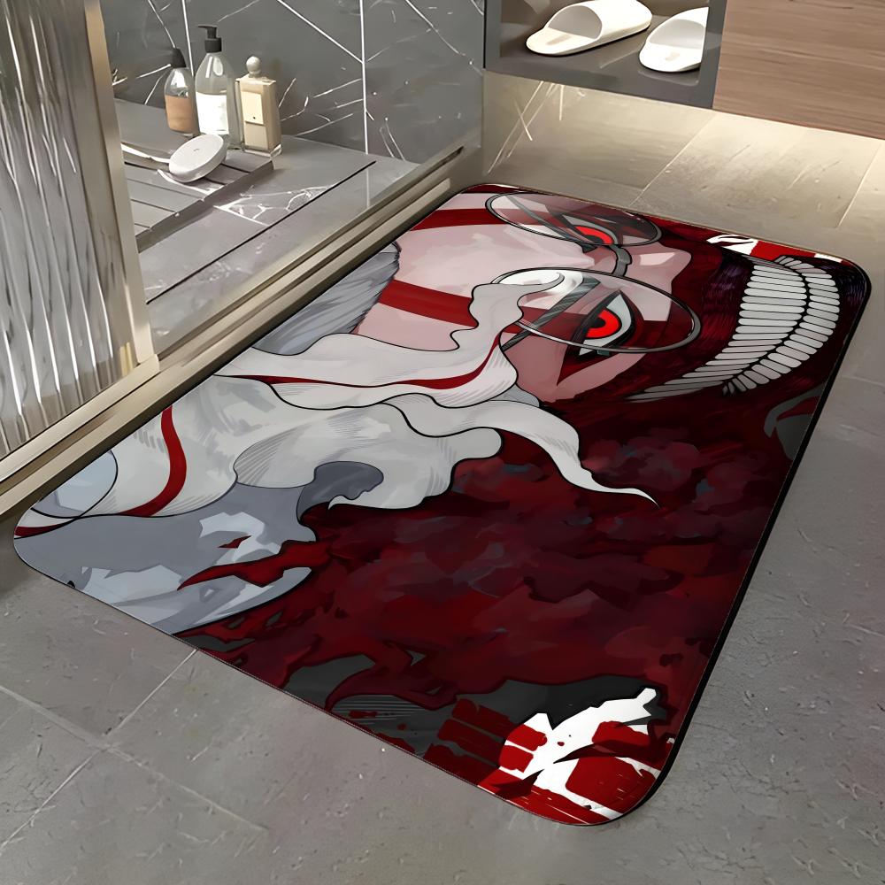 Manga D-Dandadan Fußmatte Weiche Flanell Eingangstür-Matte Rutschfest Saugfähig Badezimmer Schlafzimmer Bodenläufer