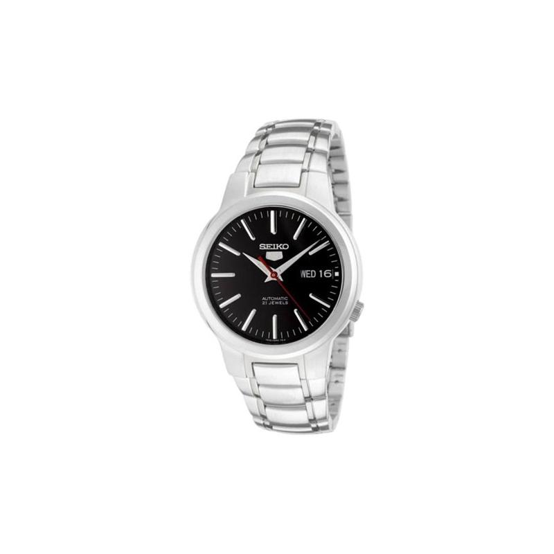 SEIKO seiko5 30 meters waterproof Automatic alloy strap men s watch black dial SNKA07K1 чёрный