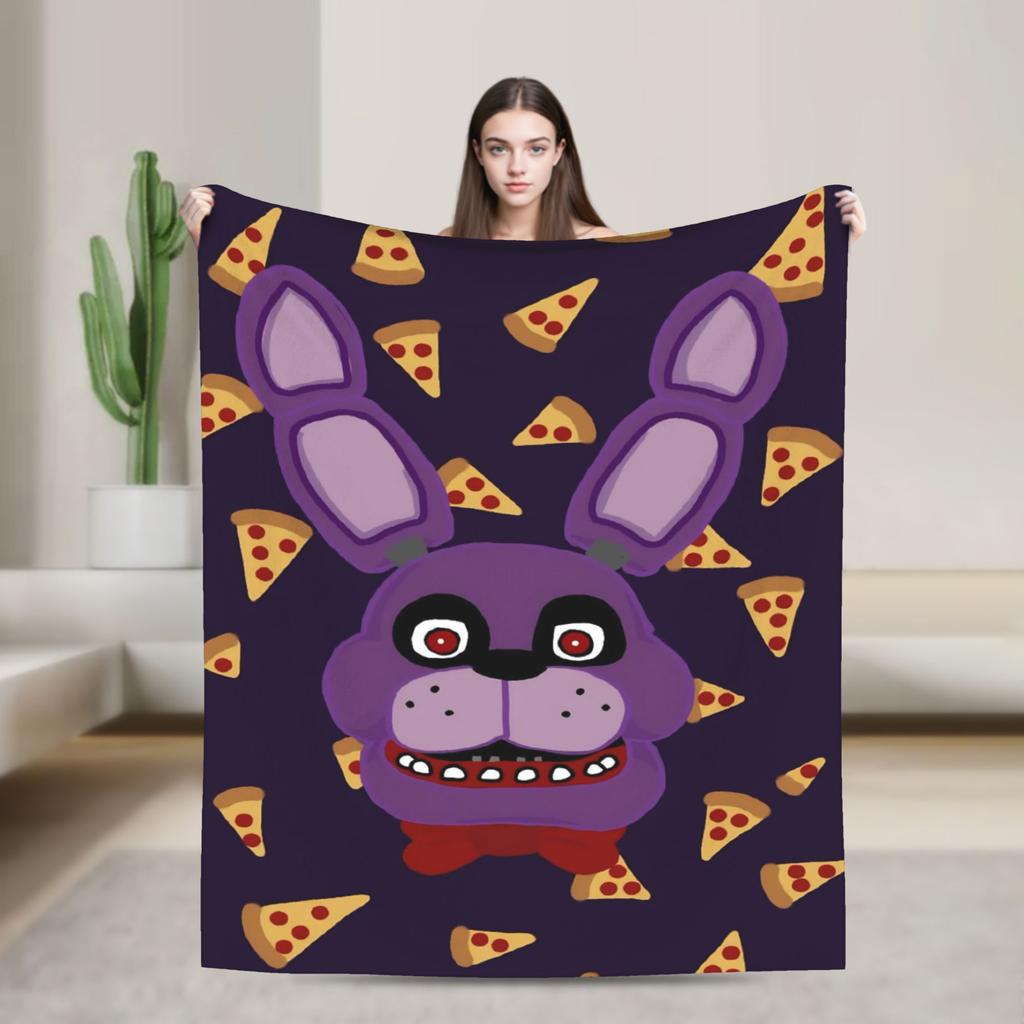 FNAF At Freddys Blankets Fleece Textile Decor Multi-function Lightweight Thin Throw Blanket for Bedding Travel Plush Thin Quilt