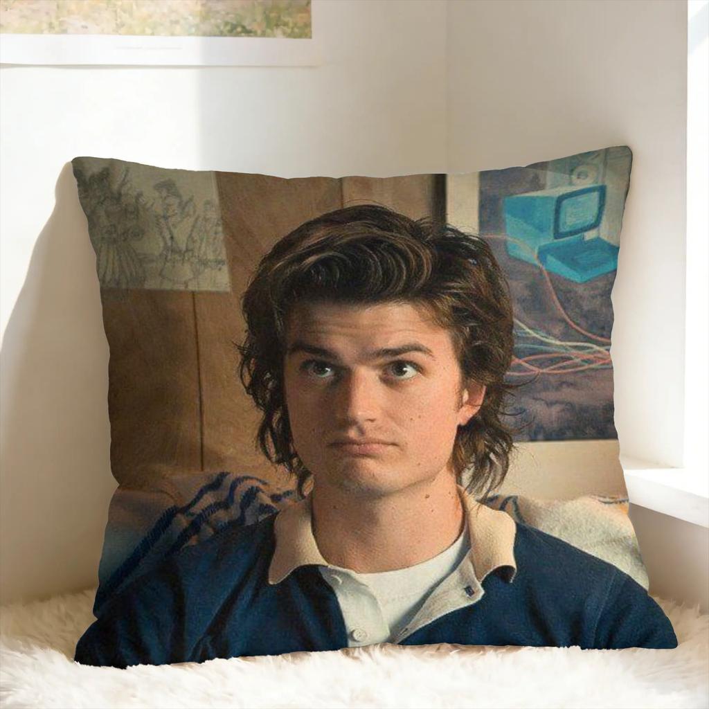 Joe Keery Steve Harrington Pillow Cover Print Cushion Cover Kawaii Pillow Case For Wedding Party Home Decor