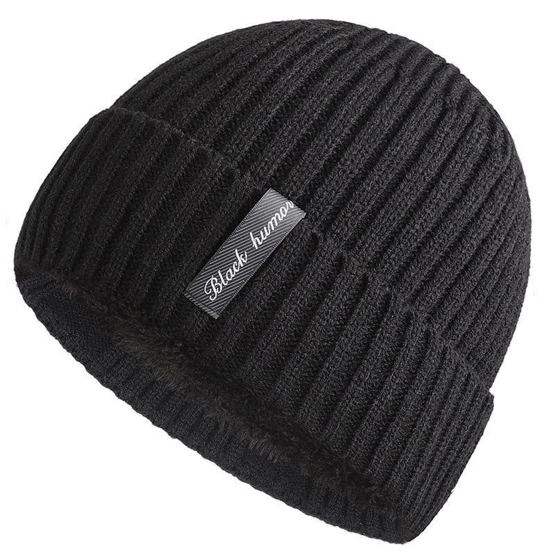 Fashion Minimalist Beanie - Fleece Lined Knit Ski Hat For Men & Women, Warm Thickened Outdoor Winter Snow Cap