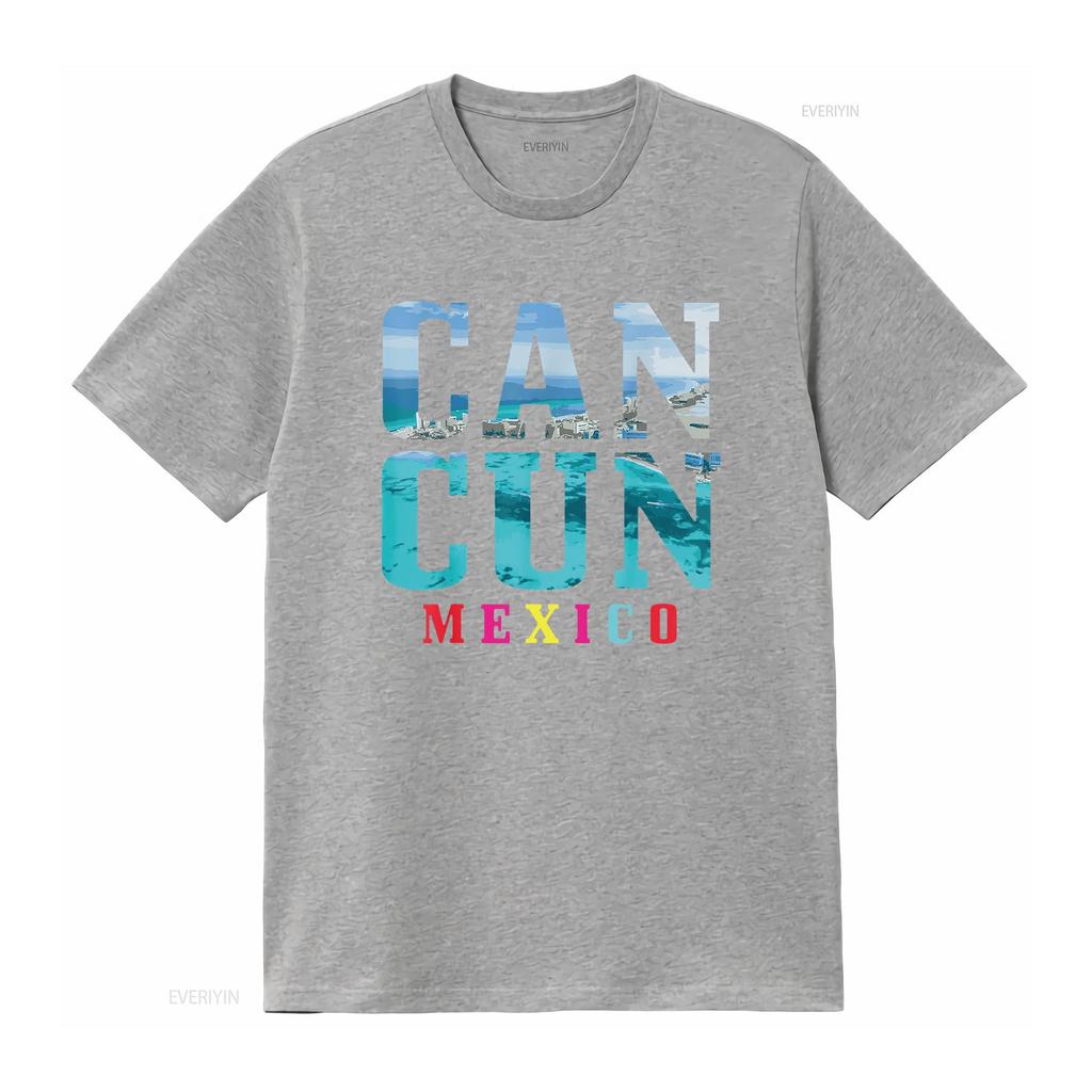 Womens Cancun Mexico Beach Summer Vacation Souvenir T Shirt vintage Washed Stretched graphic Soft Slightly Unisex Breathable