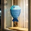 Ocean Atmosphere Hanging Lanterns Fish-Shaped Paper Lantern, Theme Folding Lantern for Festival Party, Lightweight Fish Decor Photo Backdrop,
