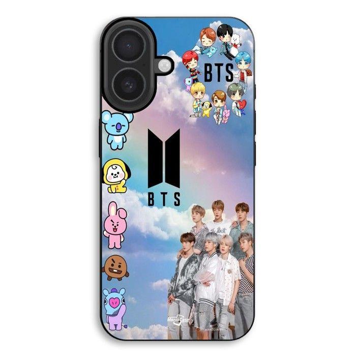 Handyhülle - MANIACASE - iPhone 17 - Silikon TPU - Kpop BTS - Flexibel schwarz