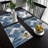 4PCs, Retro Geometric Diamond Pattern Placemats, Festive Washable Table Mats, Linen Material - for Dining, Kitchen,