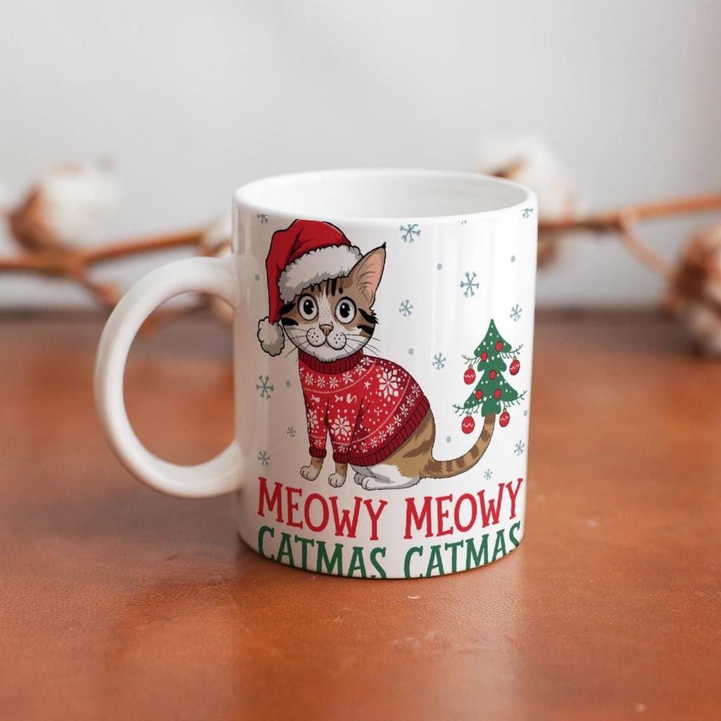 1 Stück 11oz leere Keramiktasse, beidseitig bedruckter Kaffee-Teetasse, langlebiges Material, glatte Wand, leicht zu spülen, ideal für Zuhause und Arbeitsplatz