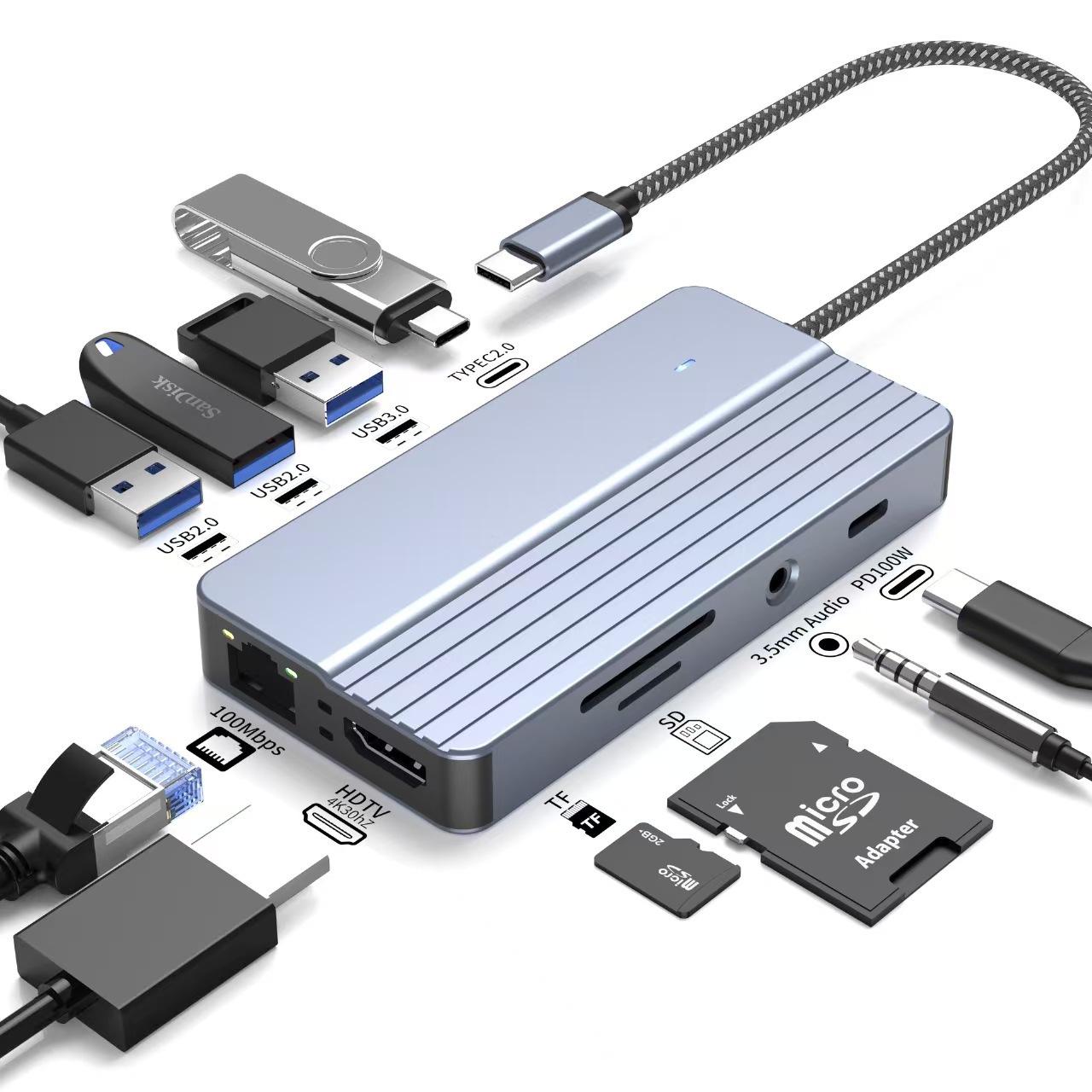 

10-in-1 4K Type-C Dock for Mobile, Tablet, Laptop, and Gaming Consoles