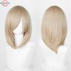 40cm Medium Basic Anime Cosplay Wig Bang Blond  Black White Red Pink Green Brown Gold Blue Heat Resistant Synthetic Hair Wigs