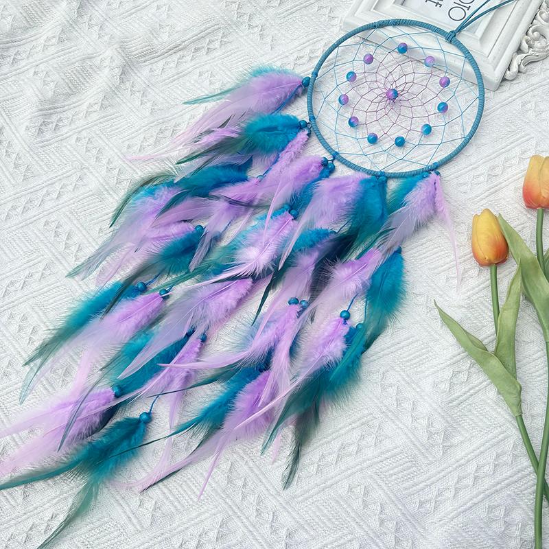 Dream Catcher Handmade Colorful Feather Wind Chimes Living Room Bedroom Hanging Ornaments Festival Gifts Home Decoration Crafts