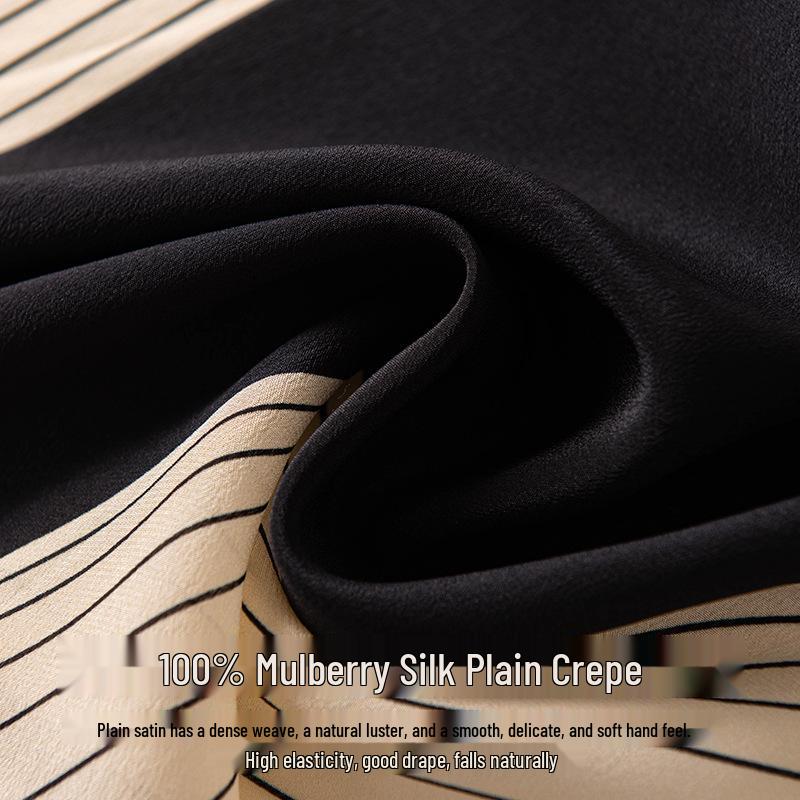 Autumn Double Crepe Silk Scarf: Versatile Casual Neck Warmer & Sun Protection Shawl for Women