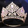 Couronnes en cristal élégantes avec peigne pour femmes, magnifiques tiares de princesse pour anniversaire et célébration spéciale
