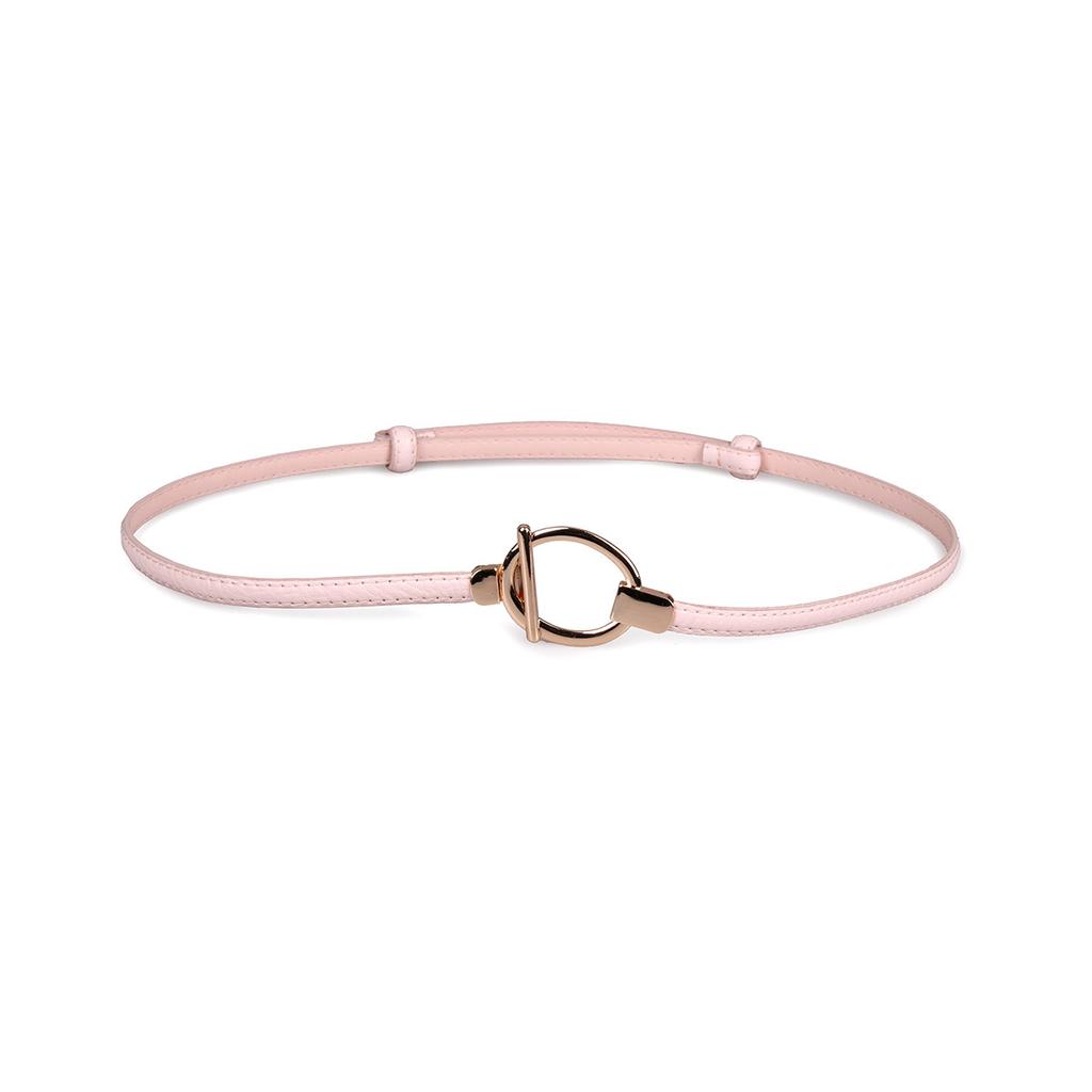 New Adjustable Women's Circle Buckle Belt, Thin Belt, Sweet Dress, Belt Buckle, Versatile Hook Buckle