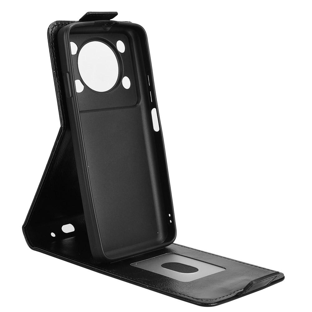 For Oukitel C60 Pro/C60 Stand Case Magnetic Clasp Vertical Flip Leather Phone Cover with Card Holder