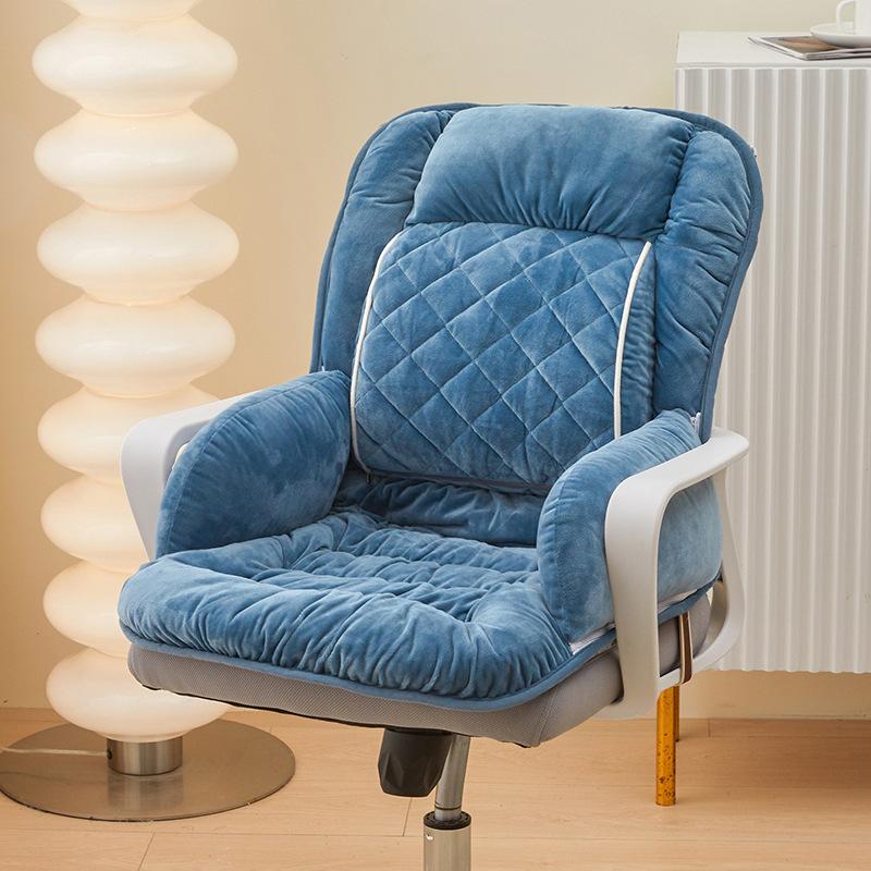 45x50x50cm Seat Electric Heating Warm Pad Office Chair Heated Soft Cushion 3 Speed Adjustable Thermostatic Backrest Non-Slip Mat Non heating