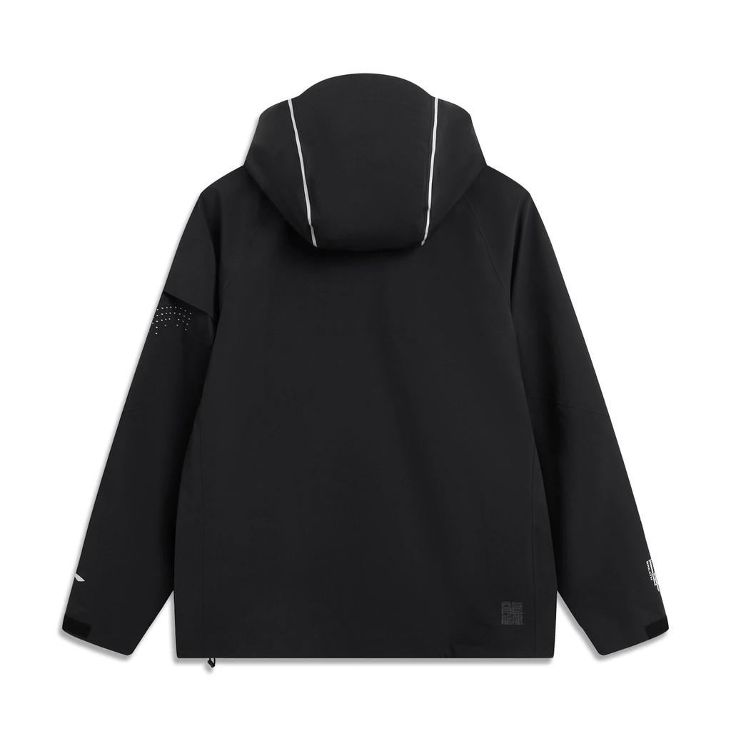 Li Ning Outdoor Series Sports Casual Simple Loose Hooded Zipper Solid Color Comfortable Versatile Windbreaker Unisex Outerwear AEMV037-1