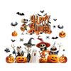 Halloween Window Cling Waterproof PVC Guitar Skeleton Ghost Pumpkin Spider Bat Static Glass Sticker Holiday Party Decoration Decal
