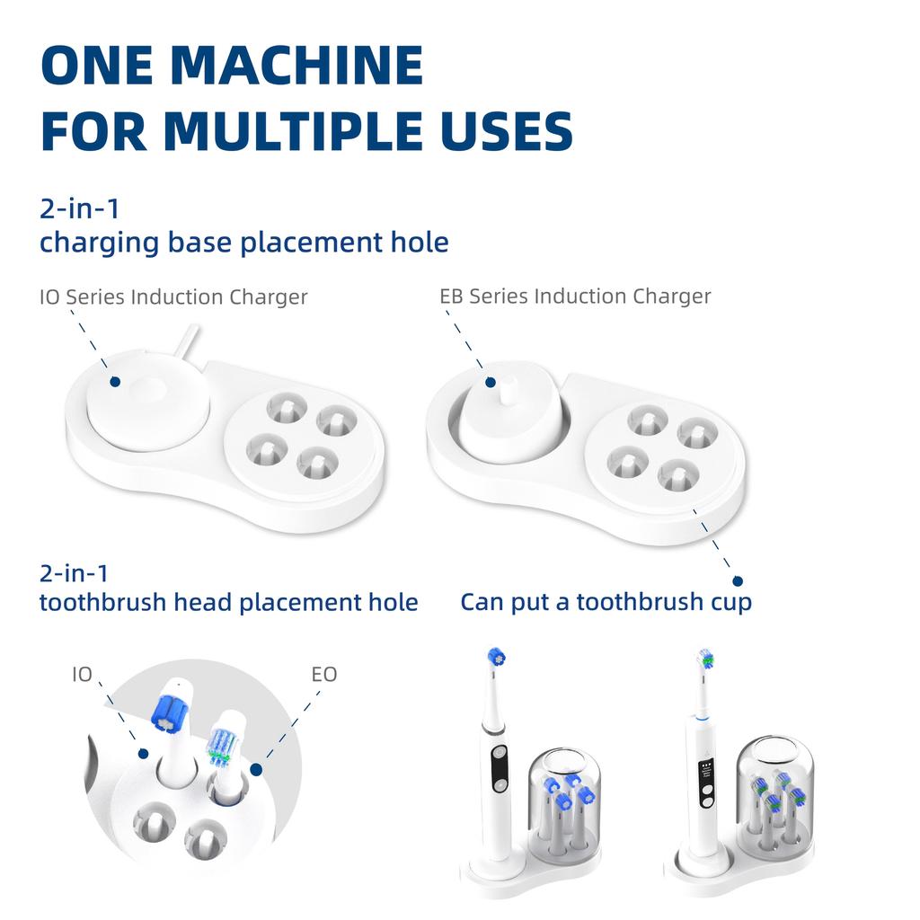 1pc-Electric Toothbrush Holder, for IO/EB Series, IO/EB Series Induction Charger, IO/EB Series Brush Head Placement Universal