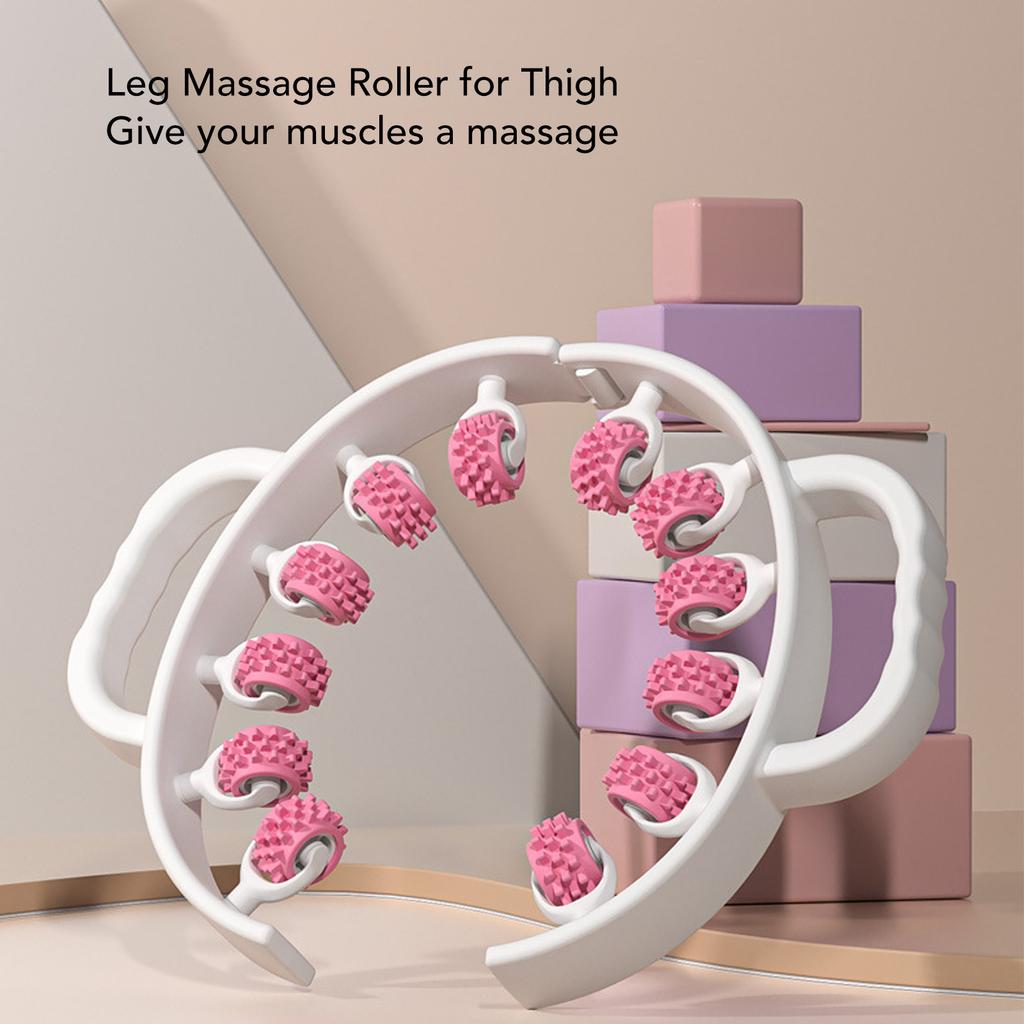 Beinklemme Massager Muskelroller Multifunktional Linderung von Schmerzen Kreisförmige Oberschenkelklemme Massage roller für Beine Pink