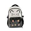Schoolbag Japanese Dopamine Ins Wind Cute Cat Backpack Female Transparent Bar Pain Bag Large Capacity Middle School Student Schoolbag