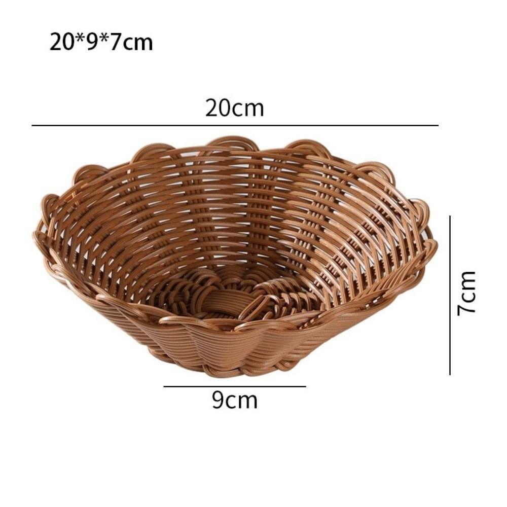 8 Styles Bread Fruit Vegetables Basket Household Rattan Basket Restaurant Serving Tabletop Display