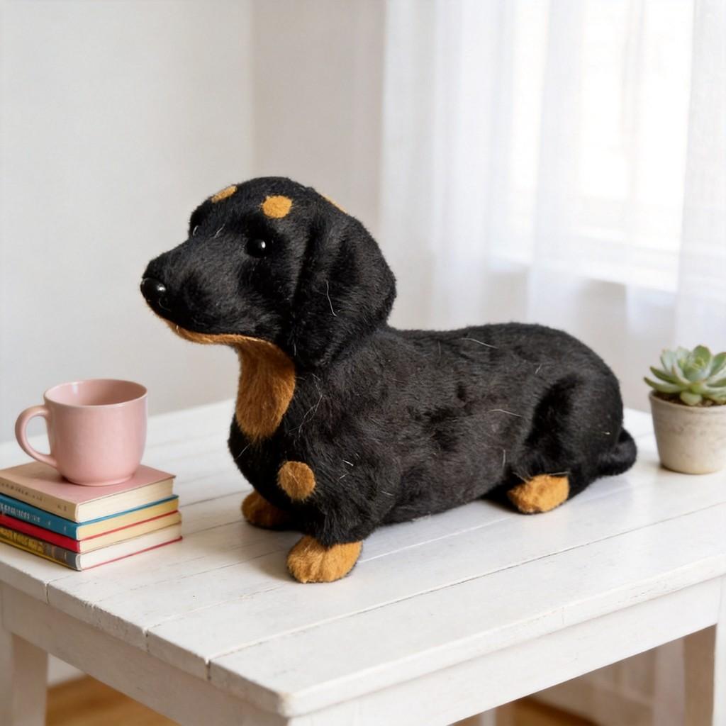 Pet Theme Plush Dog Figurine For Home Decor Creativity Gift Idea
