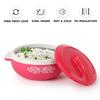 Insulated Steel Casserole Set For Hot And Cold Food Storage With Twist Lock Lid And Easy Grip Handle Elegant Pink Serving Bowls