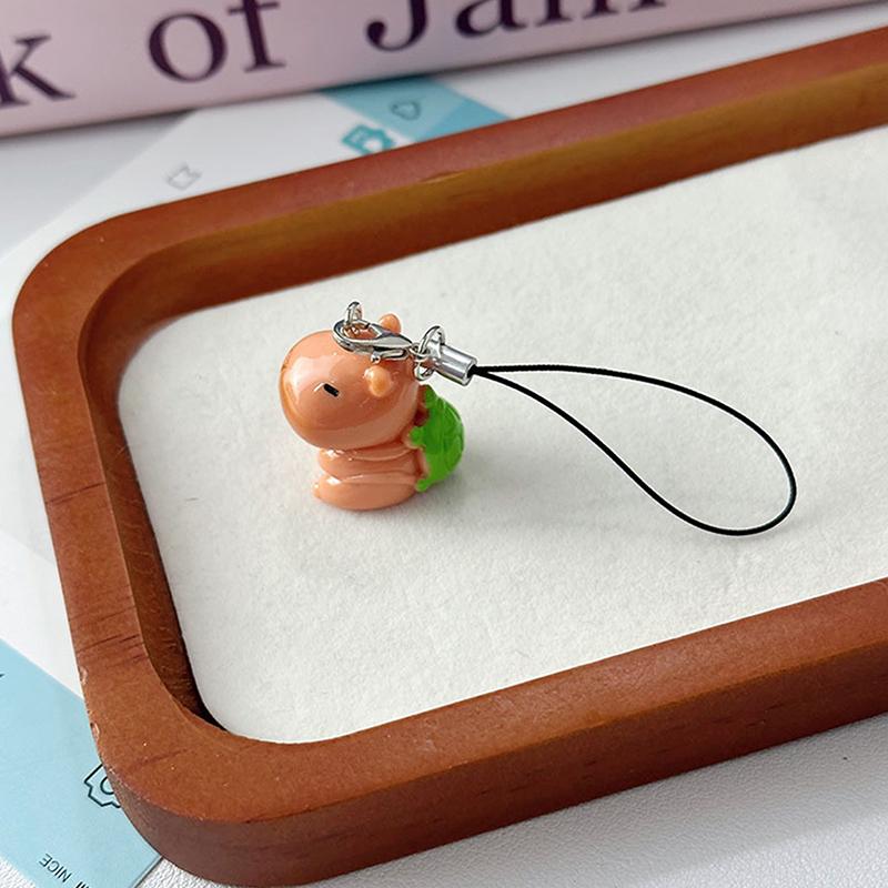 

Милий Капібара Ремінець для Телефону Підвіска Брелок Шарм для Телефону Ланцюжок для Телефону Універсальна Прикраса для Підвішування на Сумку