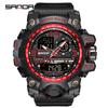 SANDA 3133 Sports Men's Electronic Watch Multi functional Dual Display Waterproof LED to Timing Men's Electronic Watch