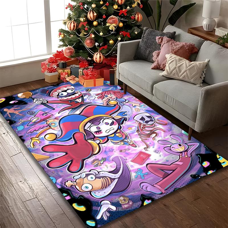 [The Amazing Digital Circus Printed Carpet] Non-slip Office Rug, Cozy Area Carprt for Living Room Use, Soft Home Sofa Chair Mat