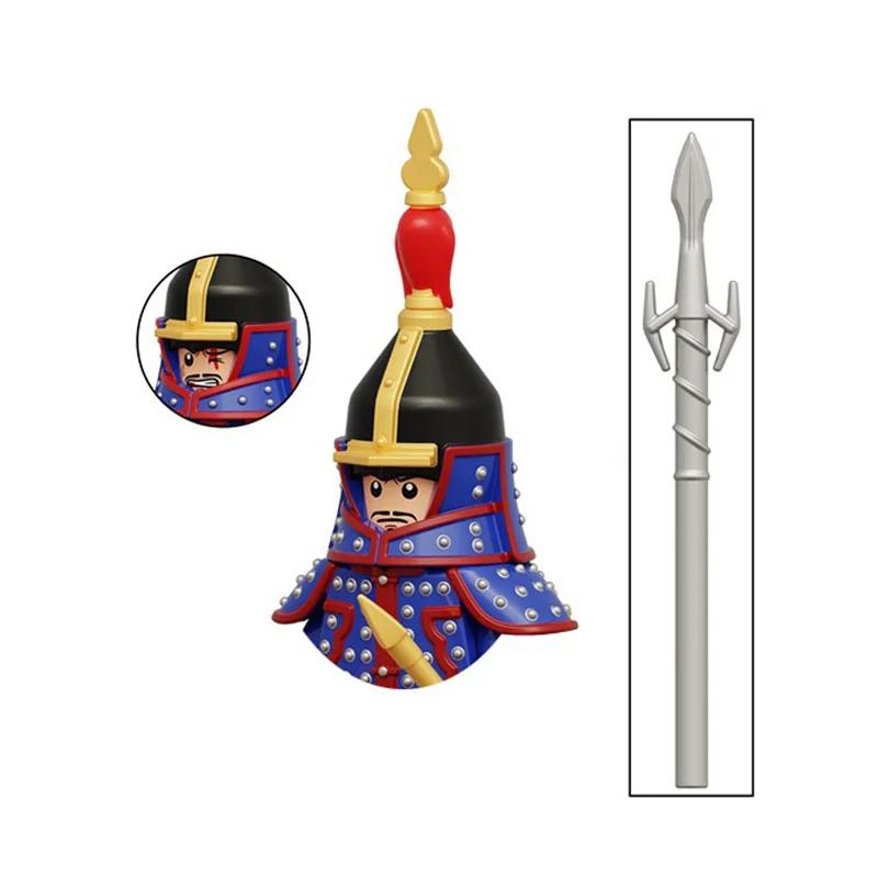 Kids Toys Chinese Ancient Historical Figures Military Soldiers Imperial Guard Military Commanders Model Building Blocks Gifts