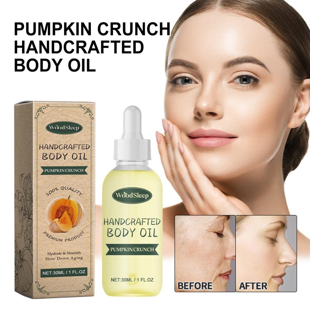 Woodsleep Pumpkin Crisp Body Oil For Revitalizing Dull Skin And Reducing Puffiness Under Eyes