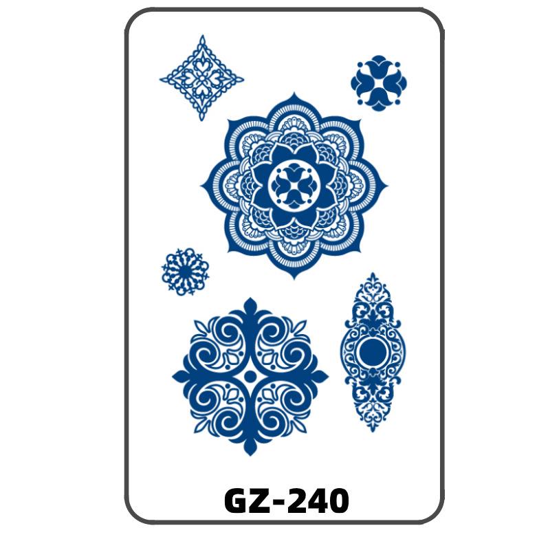 Waterproof Non-Reflective Herbal Tattoo Sticker - Juice Flower Watercolor Design for Arm 110x180 mm