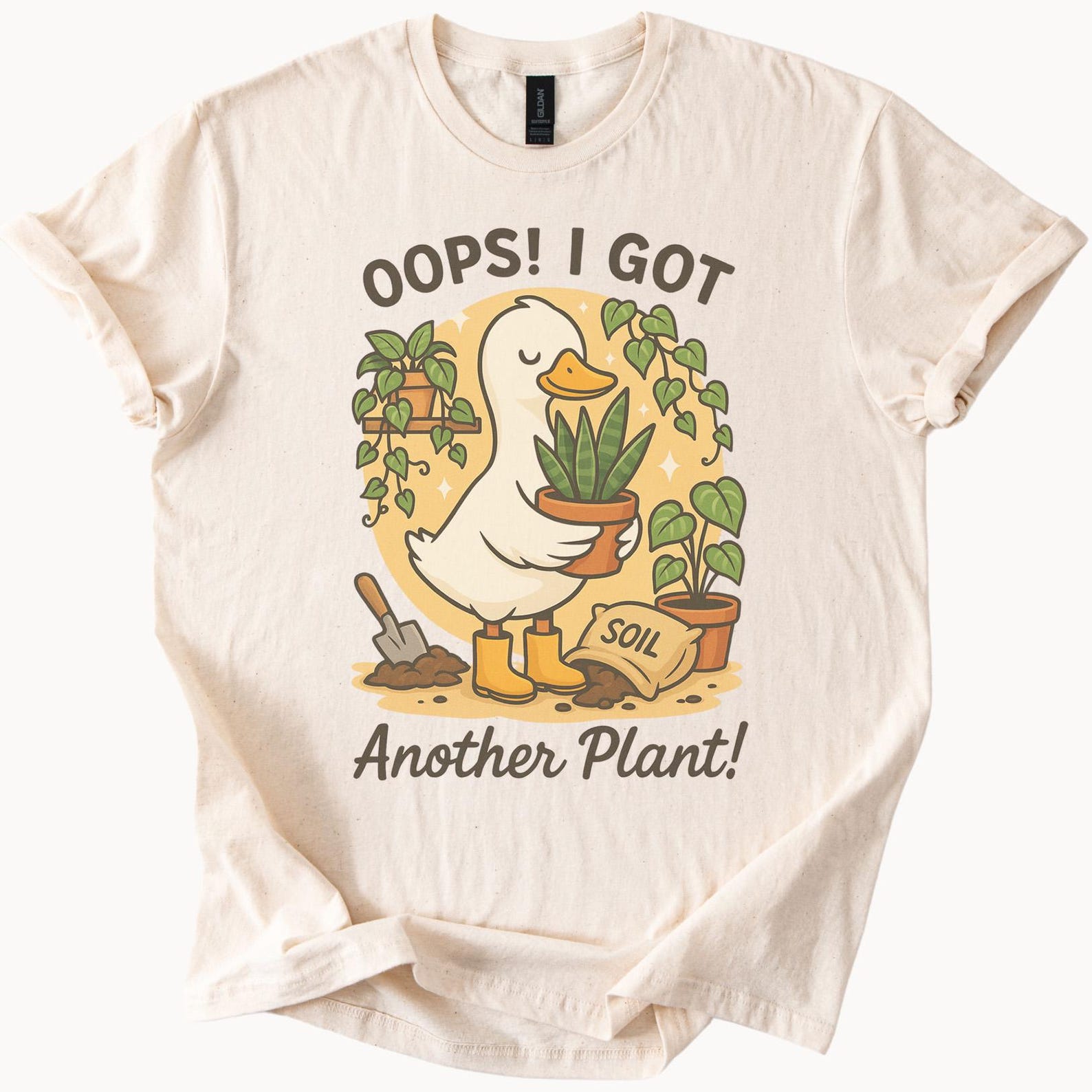 Cute Duck Plant Lover Graphic T Shirt Oops I Got Another Plant Funny Gardening Shirt for Plant Parents Garden Gift Tee 130