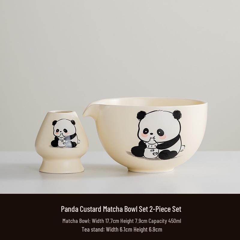 Japanese Song Dynasty Matcha Tea Ceremony Set: Ceramic Bowl, Cup, Bamboo Whisk, and Brush