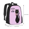 Beware Of The Cat Hot Sale Backpack Fashion Bags Cats Black Cat Rattle Bow Pink Graphic Design Sleeve For Tablet Sleeve For
