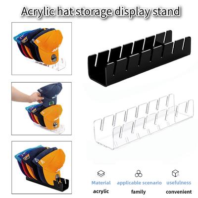 1/2pcs Baseball Hat Rack, Hat Storage Device, Acrylic Hat Rack, Suitable for Bedroom Closet, Dressing Table, Store Display