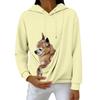 Women's Hoodie, Pet Bag, Sports Shirt, Pet Cat And Dog Pocket Holder, Top