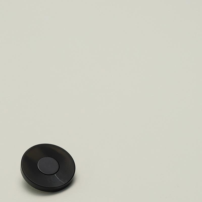 

Resin Tall Buttons Tweed Jacket Suit Decorative Buttons Double-Sided Fur Coat Cardigan Buttons 1 #[high foot double spell black] 15mm