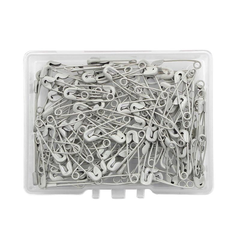 120PCS Mini Safety Pins with Storage Box 19mm Colored Safety Pins for Crafting Sewing Fastening Clip Button for Garment Hang Tag