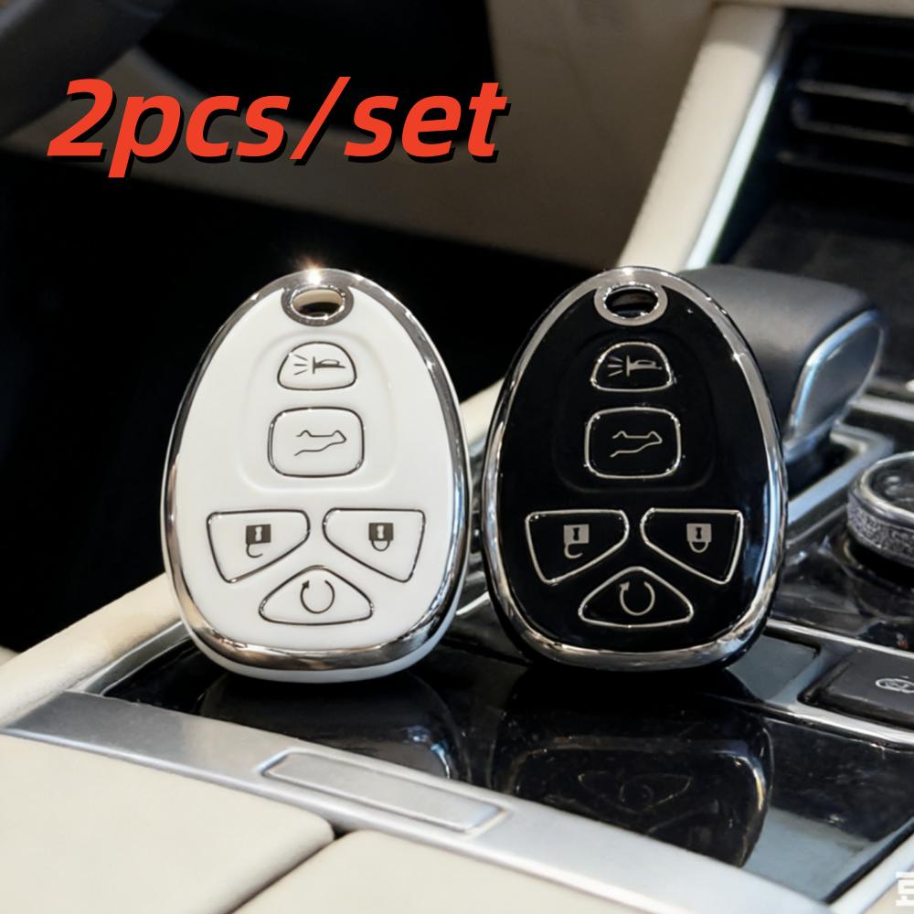 

2 шт. Чехлы-футляры для брелока автомобиля для Buick Chevrolet Suburban Tahoe TrailBlazer GMC Sierra Yukon Hummer H2 H3 Isuzu черный белый