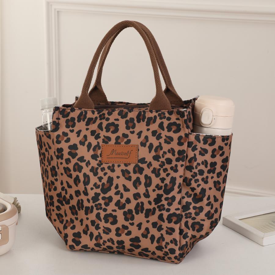 Portable Travel Lunch Box Oxford Cloth Lining with Insulated Layer Stylish Large-Capacity Waterproof Lunch Bag Insulated Lunch B