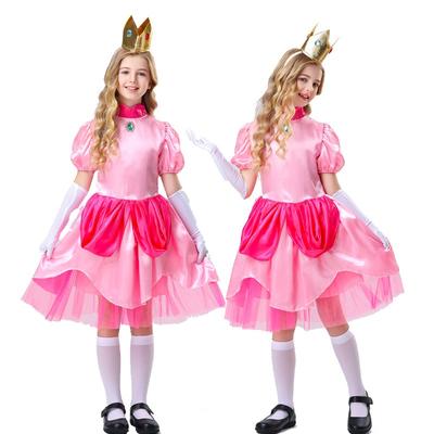 Halloween Prinzessin rosa Kleid Kinder Bühnenkostüm