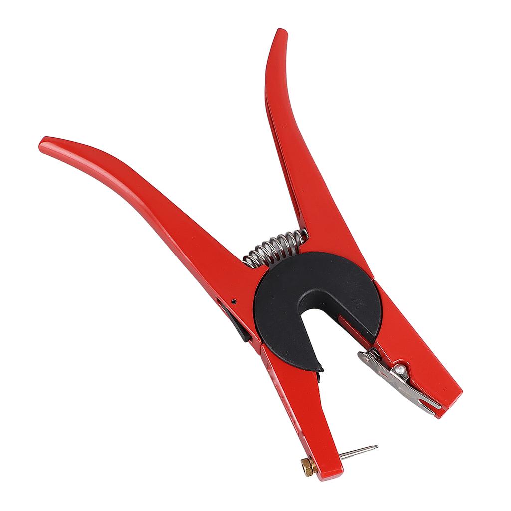 Applicateur d'étiquettes d'oreille Pince universelle en acier allié Antirouille Sûr pour vaches porcs moutons animaux Rouge