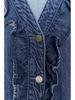 Women's Casual Fashion Lace Trim Denim Shirt - Elegant and Versatile