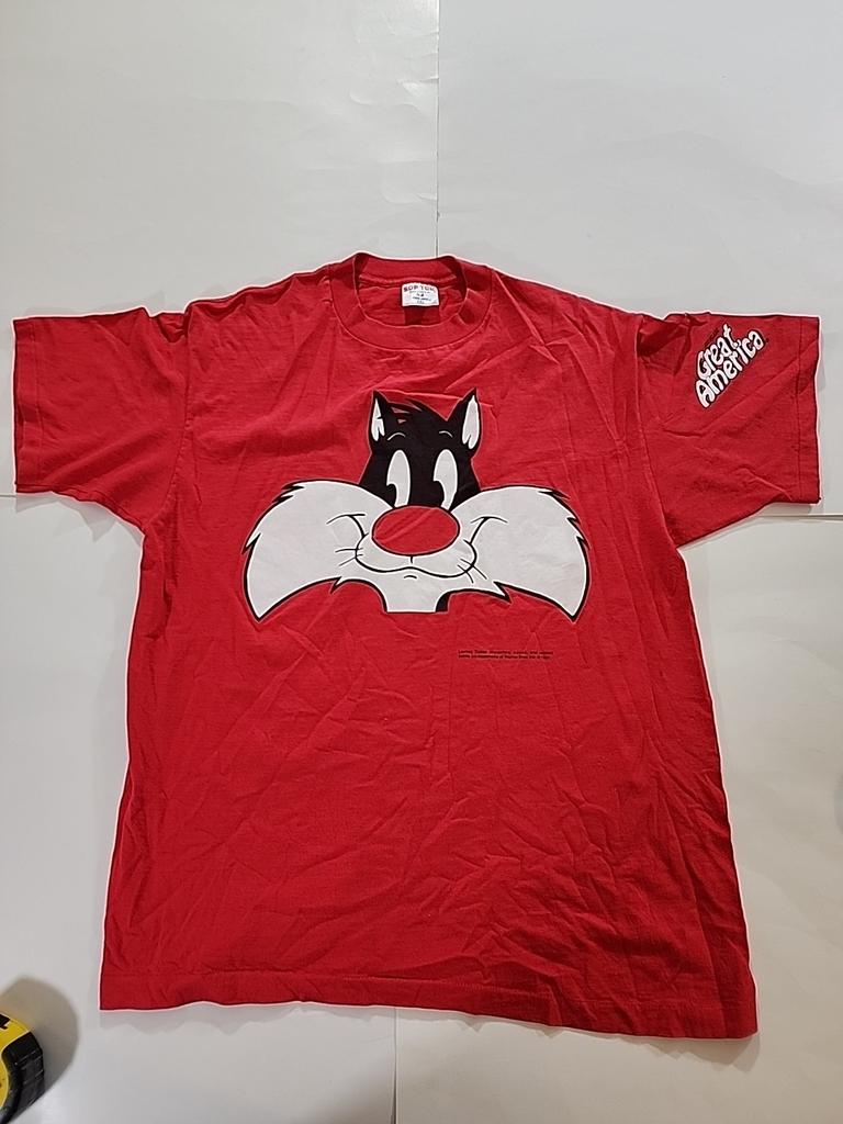 Vtg 1991 Sylvester The Cat Great America Big Print Single Stitch T-shirt Sz XXL Unisex T-Shirt