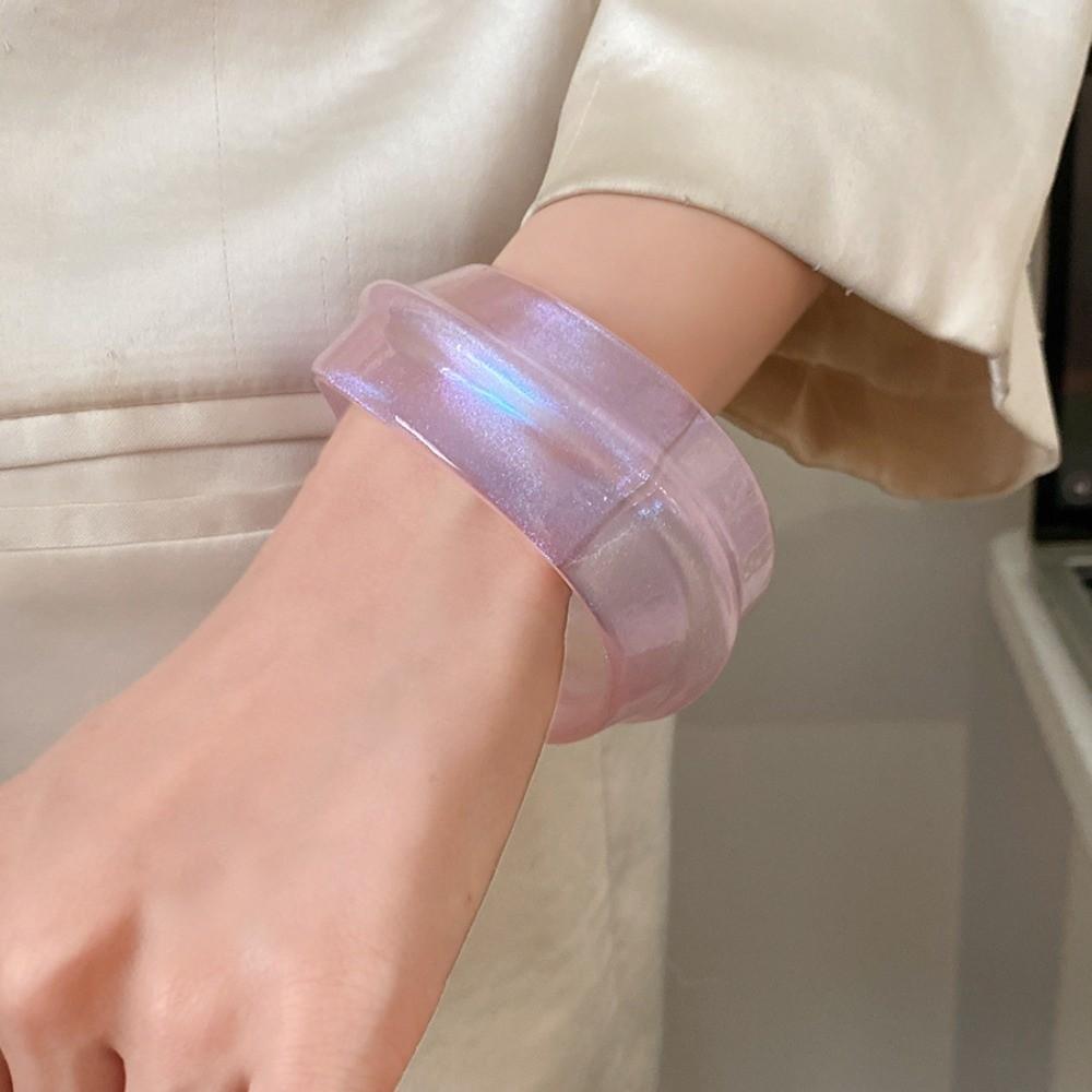 Bohemian Irregular Wide Bracelet Europe American Style Colorful Hand Ring Resin Bangle Women Gift