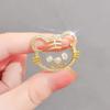 Korean Cute Cat and Diamond Butterfly Brooch for Men and Women - Fashionable Cardigan Pin and Corsage Accessory
