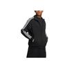 Adidas Neo Three-Stripe Zippered Loose-Fit Jacket Unisex Jacket Black IA6909