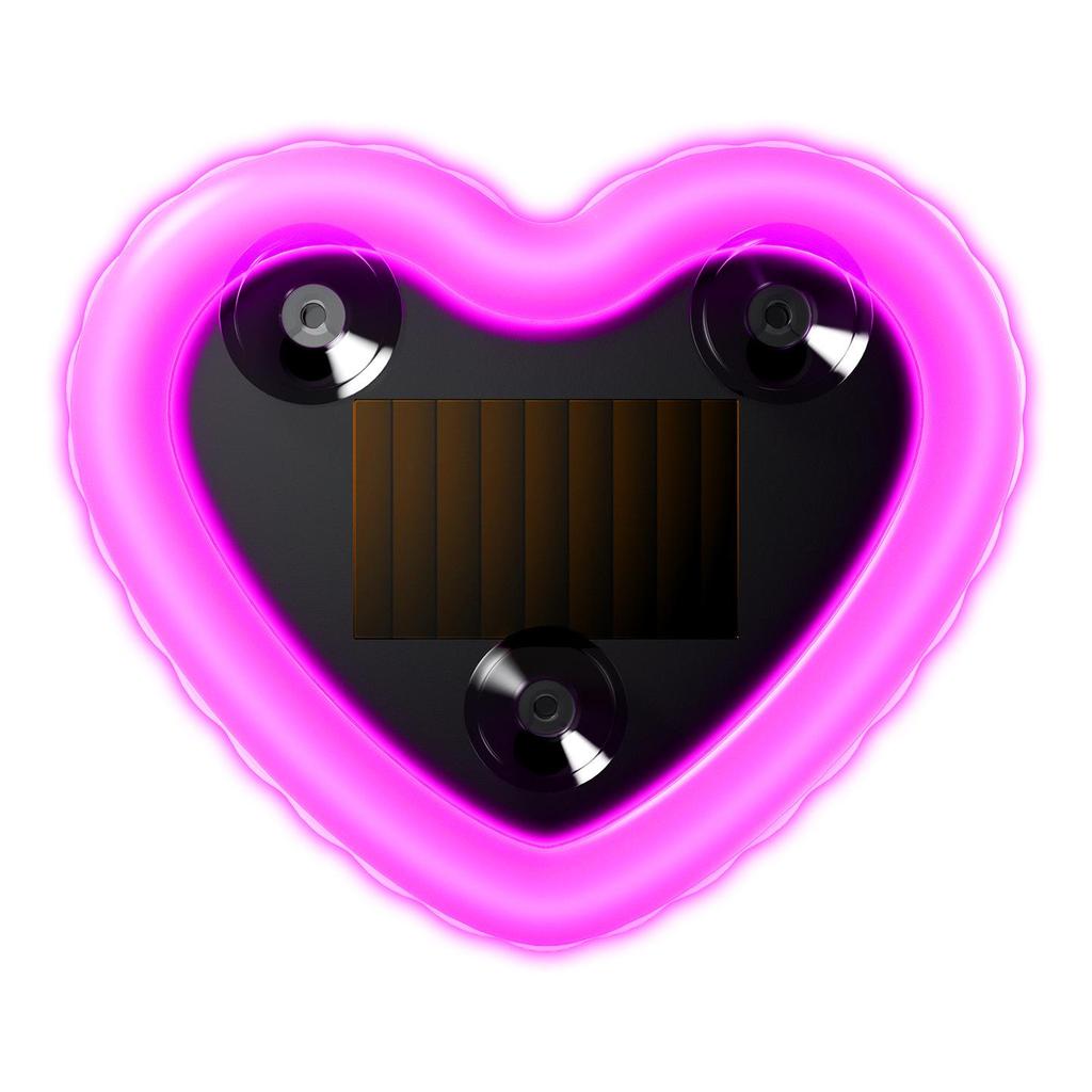 Solar-Powered LED Heart Window Light for Car Interior